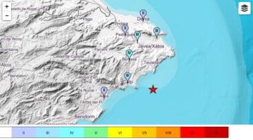 localizacion del terremoto producido en la costa de calp