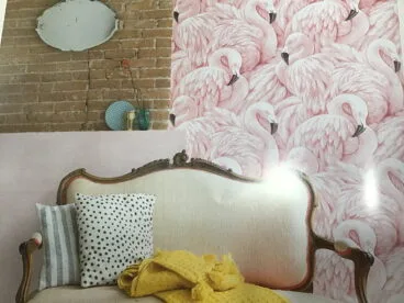 Tapete Flamingos Gemälde Bumar