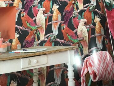 Papel pintado loros Pinturas Bumar