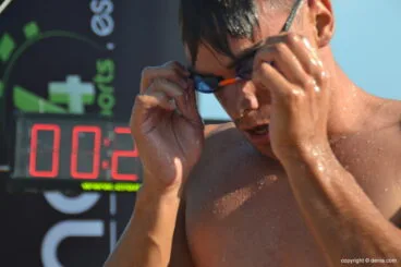 Sergio Rubio tras llegar a meta