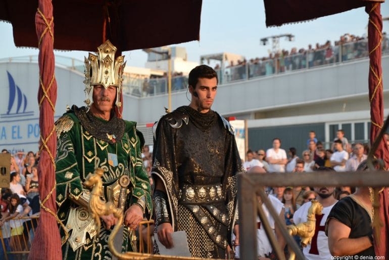 Desembarco Moros y Cristianos Dénia 2018 - Llegada del capitán cristiano