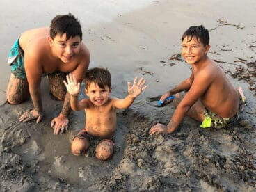 Jugando en la arena