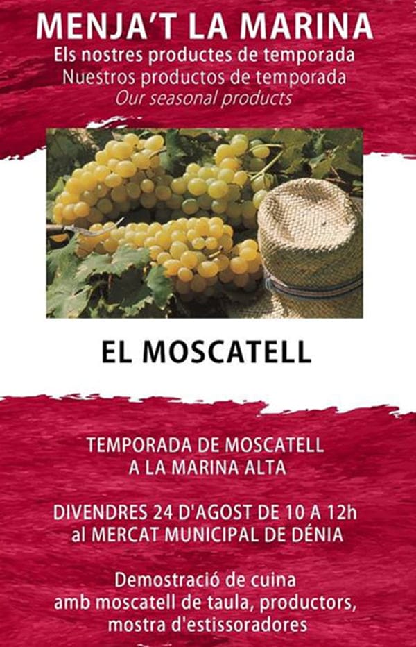 La uva moscatell protagonista de la jornada '<em>Menja't La Marina</em>' en el Mercat Municipal de Dénia 2 menjat la marina
