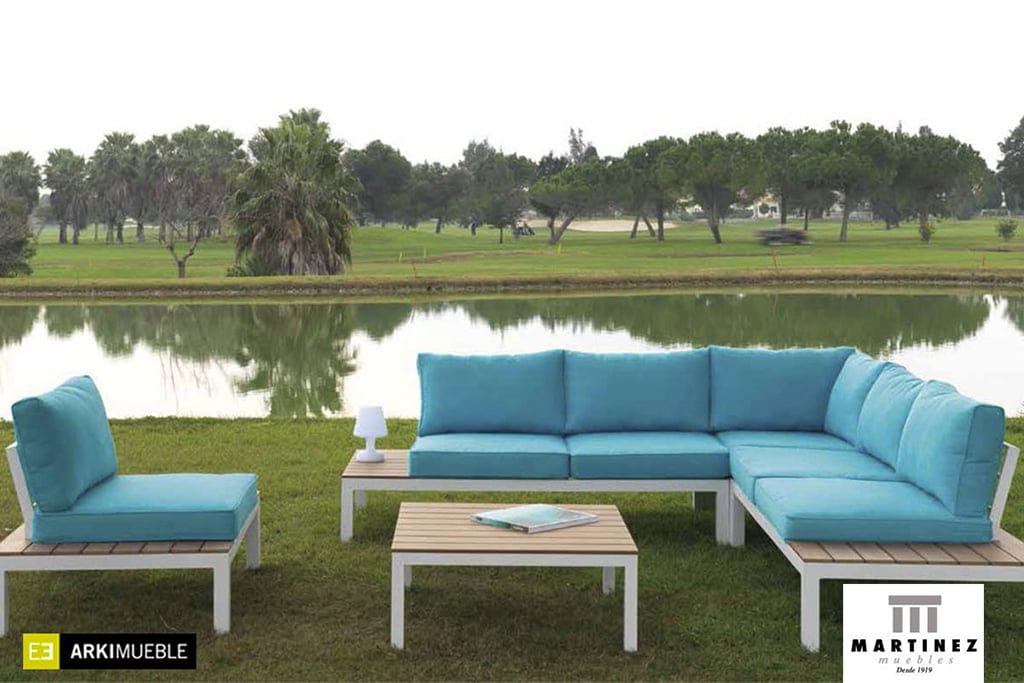 sofas en azul para terraza muebles martinez