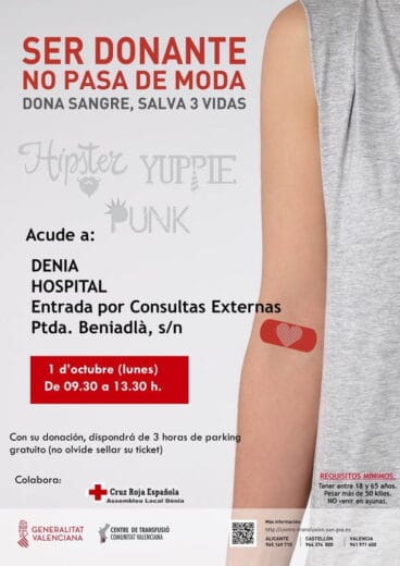 donacion de sangre 1 octubre denia