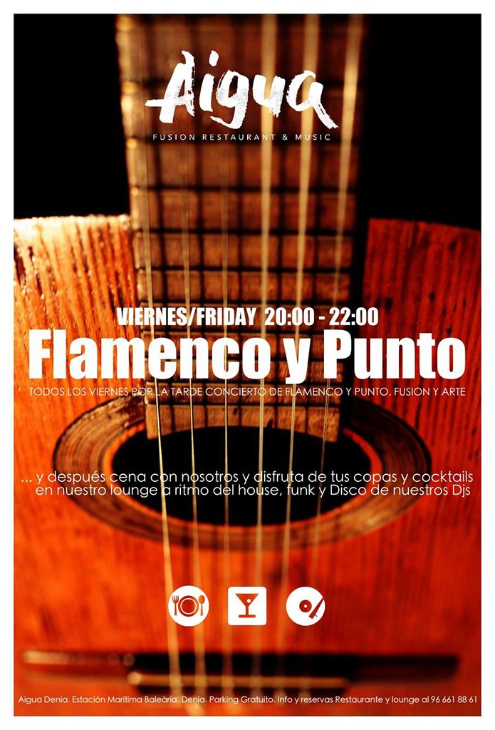 Flamenco y punto viernes en Aigua