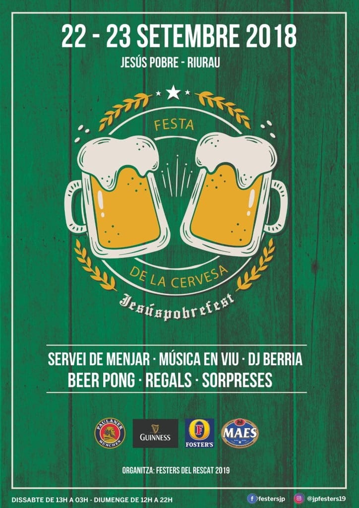 Música en directo y sorpresas en la Fiesta de la Cerveza de Jesús Pobre 1 jesuspobrefest 2018