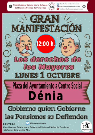 Manifestación de los IaioFlautas en Dénia