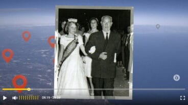 reportaje sobre mia farrow como reina de las fiestas de denia