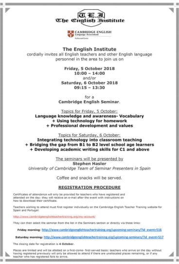 Seminario The English Institute