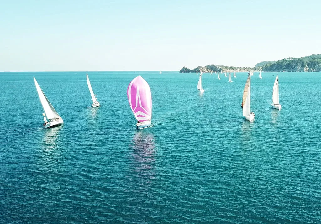 barcos en plena regata