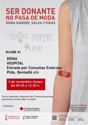 donacion de sangre en denia el 5 de noviembre