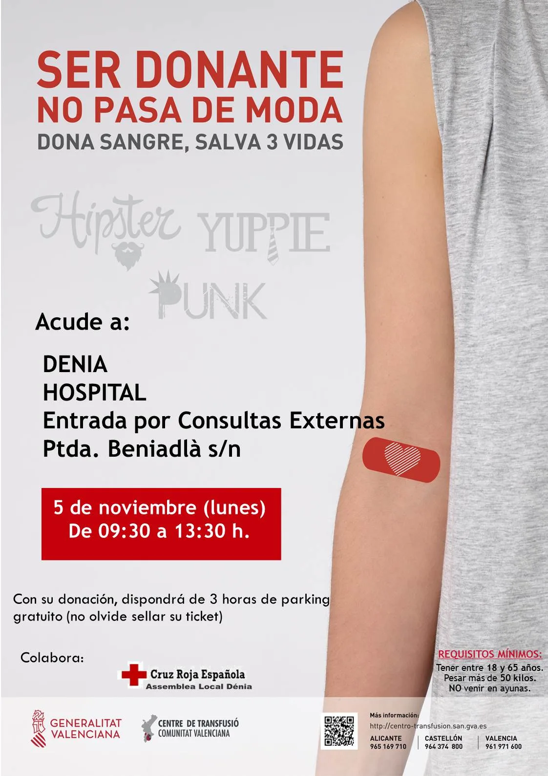 donacion de sangre en denia el 5 de noviembre
