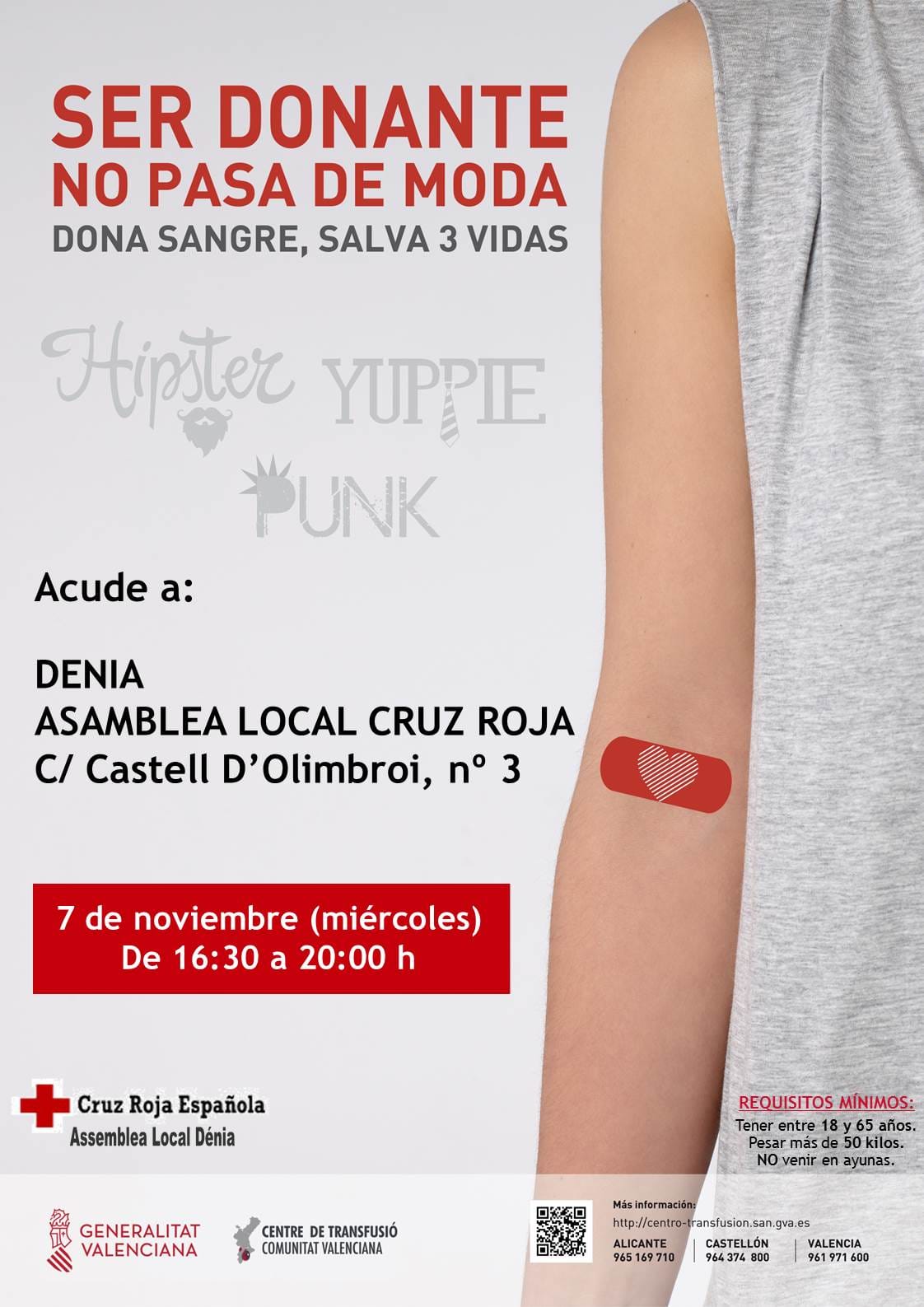 donacion de sangre en denia el 7 de noviembre