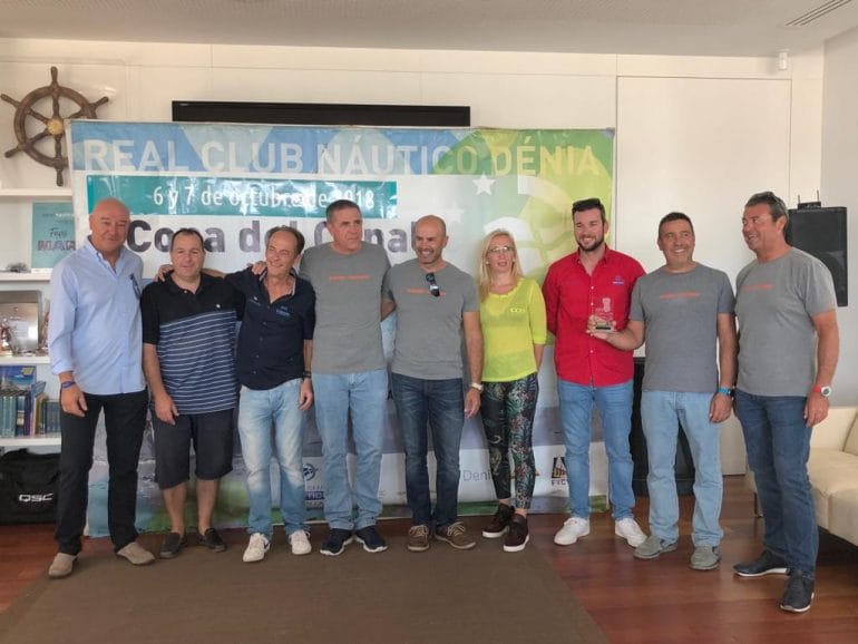 Durante la entrega de trofeos