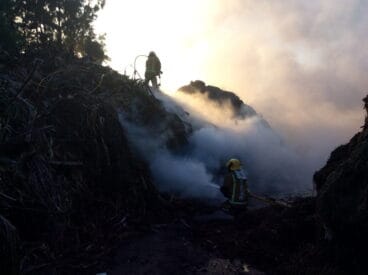 incendio en la planta de compostaje de denia