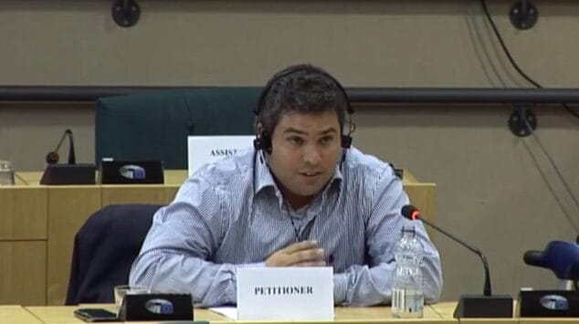 intervencion de los vecinos de montepego en el parlamento europeo