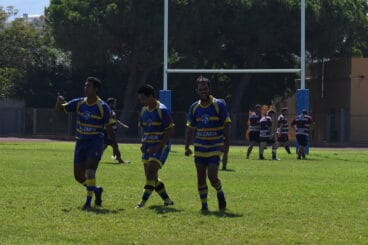jugadores del denia rugby club durante un partido