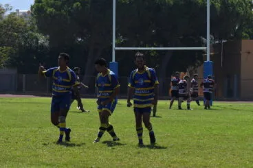 jugadores del denia rugby club durante un partido