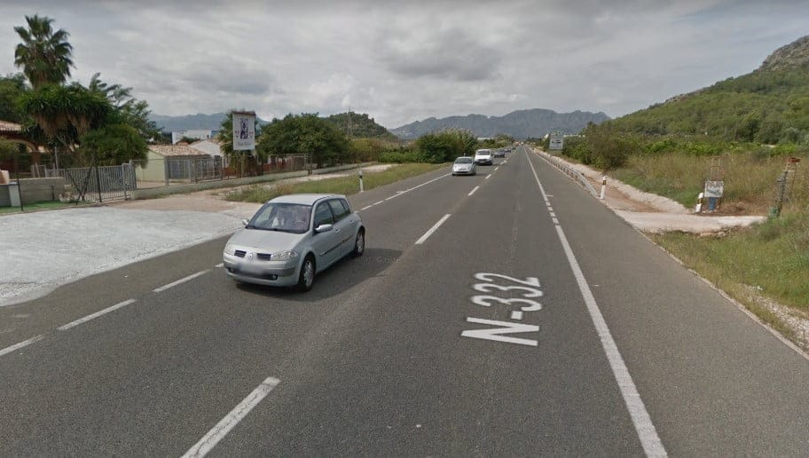 n 332 a su paso por pedreguer