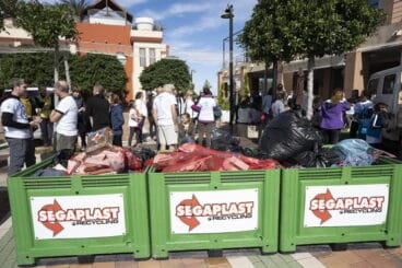 Residuos recogidos en la jornada de limpieza marina de Dénia