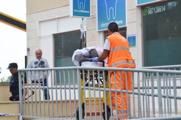 uno de los heridos trasladados