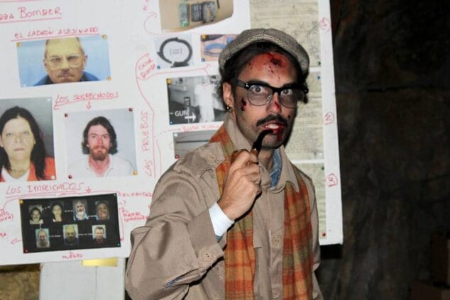 actores en el tunel del terror