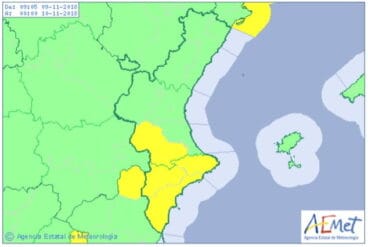 alerta amarilla viernes 9 noviembre
