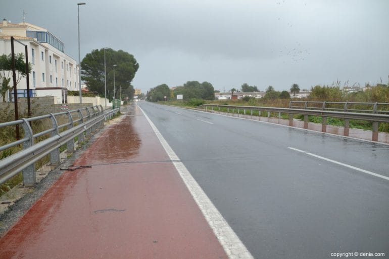 Alerta roja Dénia - Carretera de Les Marines