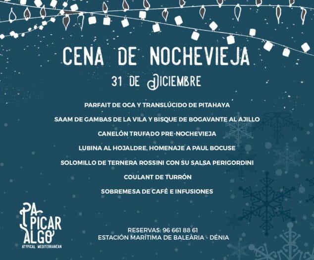 cena de nochevieja para picar algo