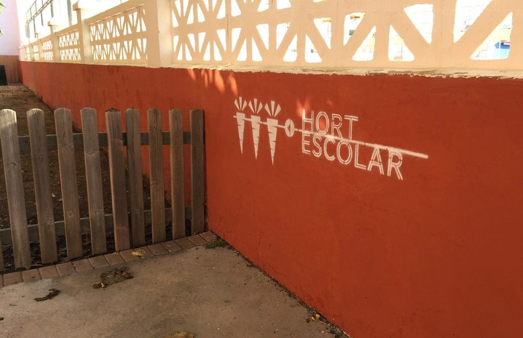 huerto escolar del colegio cervantes