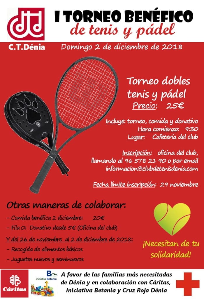i torneo benefico de tenis y padel