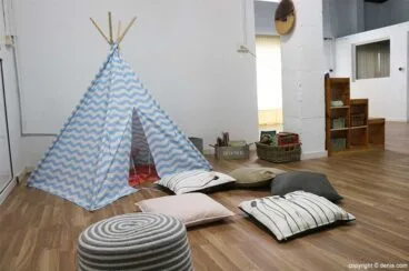 juuegos y zona de cojines en yuimaru espacio educativo