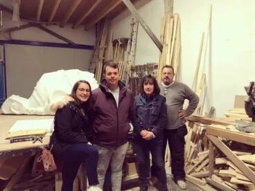 els càrrecs de les roques visiten el taller de patxi