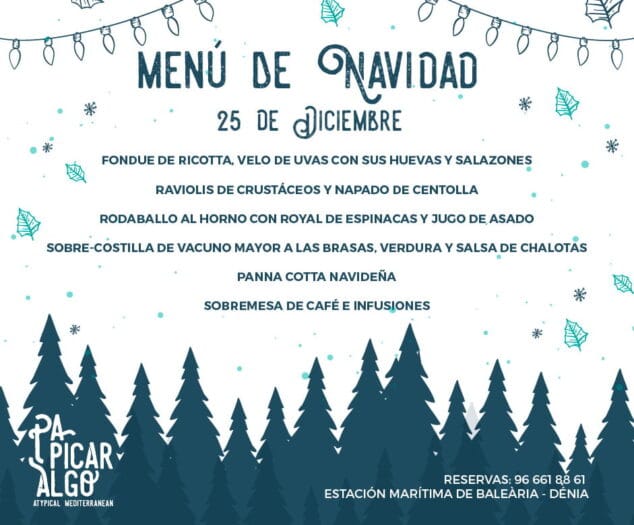 menu de navidad para picar algo