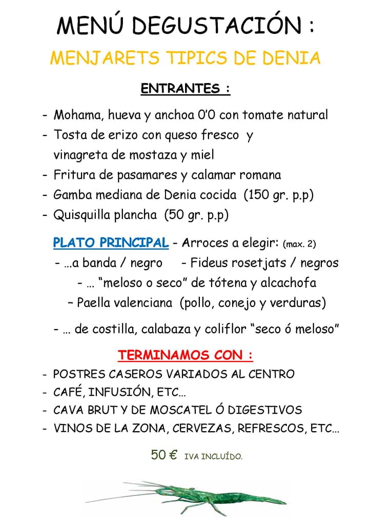 menu degustacion gamba restaurante mena 1