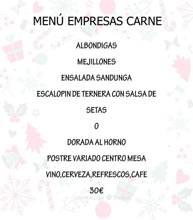 Menú empresas Carne