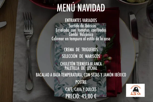 Menú de Navidad y Nochevieja 2018 en Restaurante Isa 1 menu navidad restaurante isa