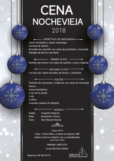 Menú Nochevieja Restaurante Balandros