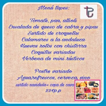 Menú de tapes empresas Tapes del Port