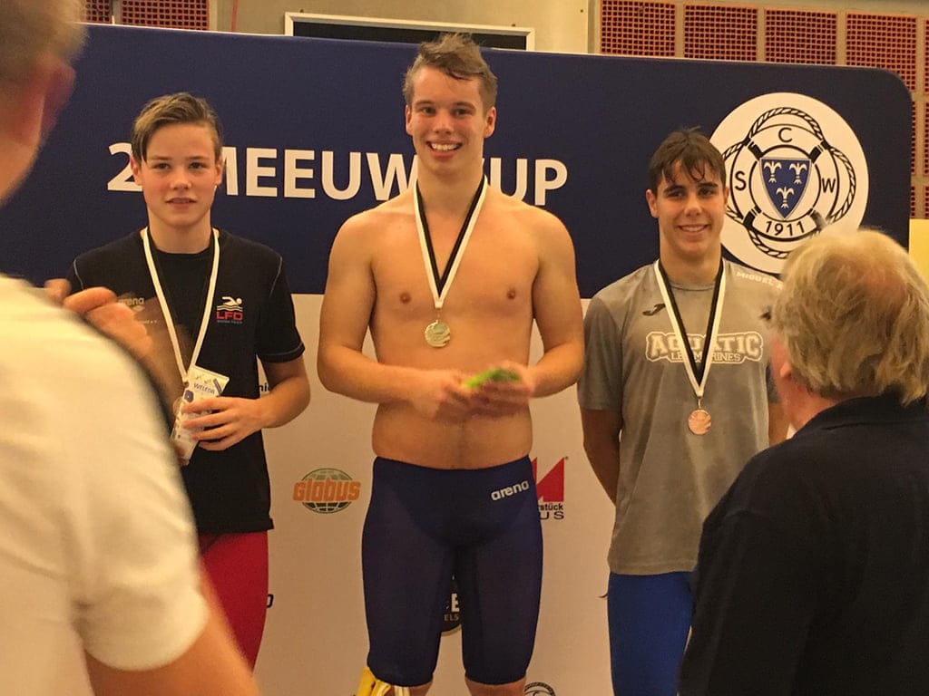 Miguel Ordóñez consiguió el bronce en los 800 metros libres de la 'Copa Wiebaden' en Frankfurt 1 miguel ordonez en el podio