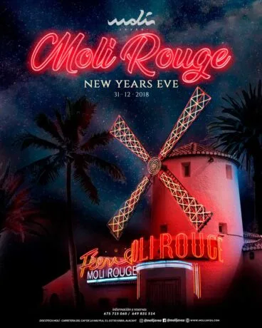 Nochevieja Moli Rouge Javea