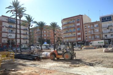 Obras en la plaza Archiduque Carlos de Dénia