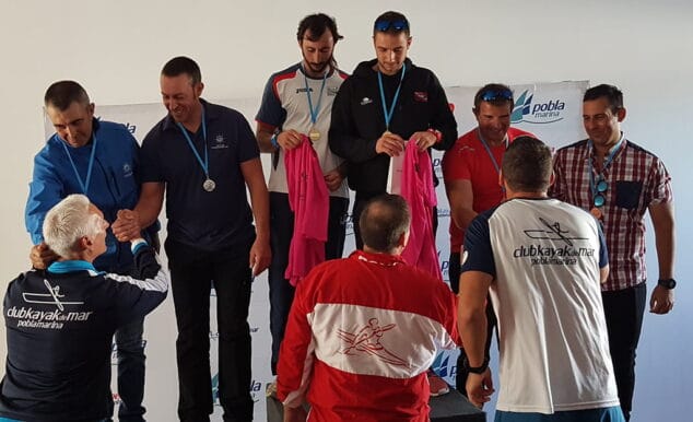 paulino tejada y bernardo llinares en el podio