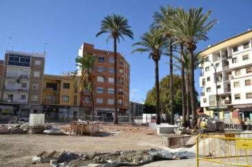Plaza Archiduque Carlos en obras