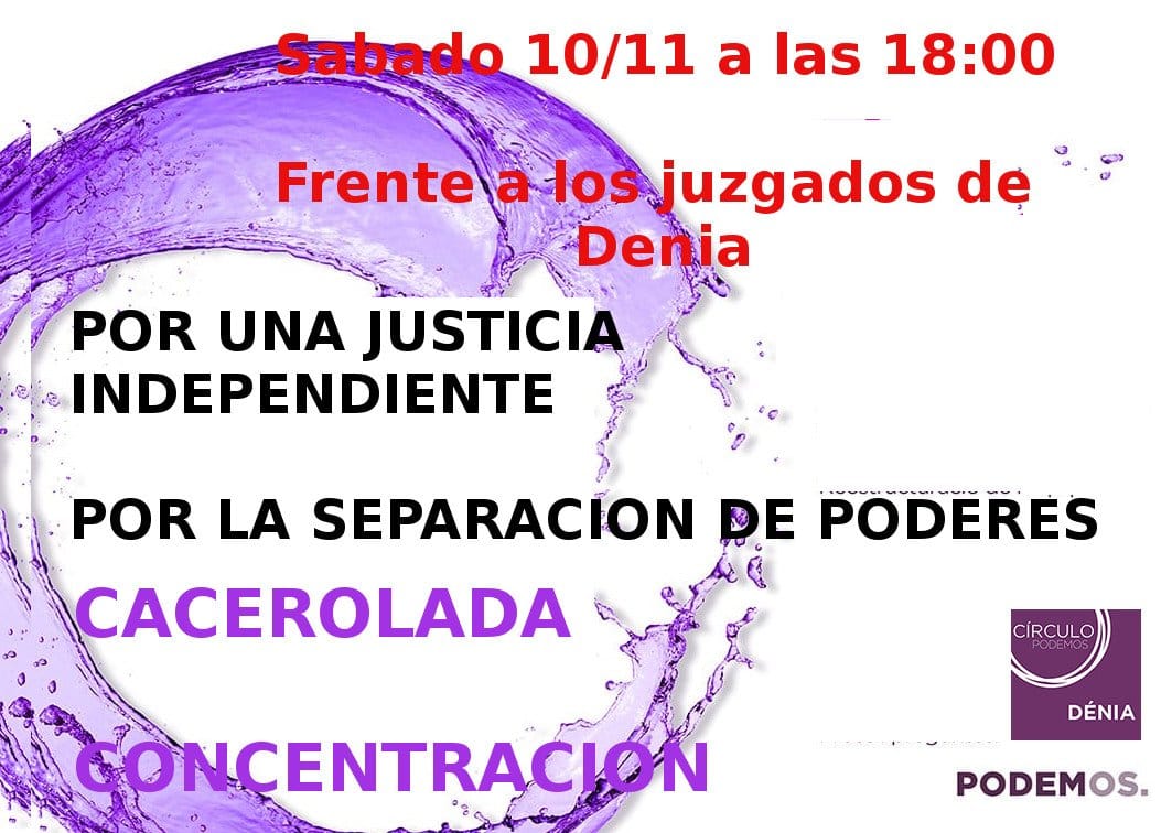podemos convoca una cacerolada en denia