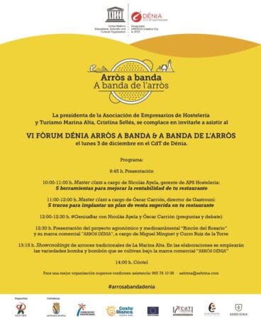 VI Fòrum Arròs a Banda Dénia
