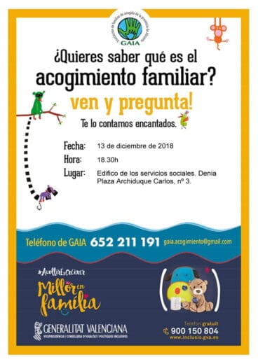 Charla sobre acogida familiar de Dénia