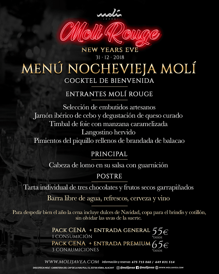 dinnershow nochevieja moli javea