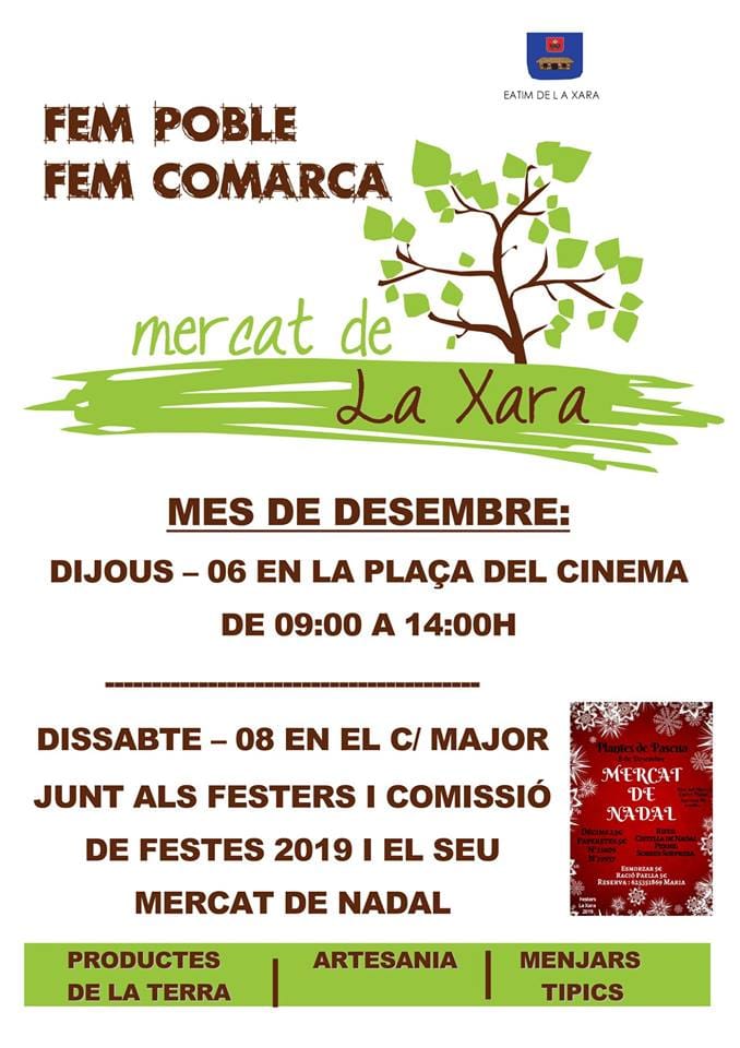 mercados del puente de diciembre en la xara